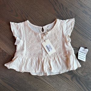 Joyfolie Mia Joy Vicki Top in Cream. Little girls size 5